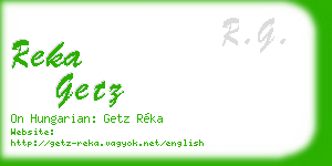 reka getz business card